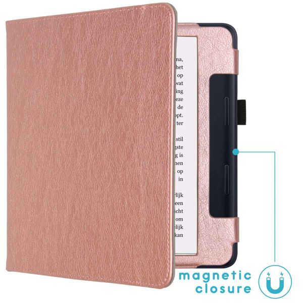 imoshion Vegan Leather Klapphülle Kobo Sage / Tolino Epos 3 - Rosé gold