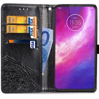 Mandala Klapphülle Schwarz für Motorola Moto G8 Power