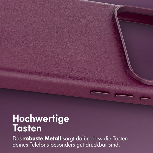 Accezz MagSafe Leather Backcover Apple iPhone 18 Pro Max / 17 Pro Max - Heath Purple