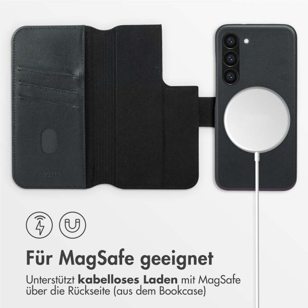 Accezz 2-in-1 Klapphülle aus Leder mit MagSafe Samsung Galaxy S23 - Onyx Black