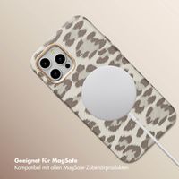 Selencia Sabi Backcover Leopardenmuster mit MagSafe Apple iPhone 12 (Pro) - Soft Ivory