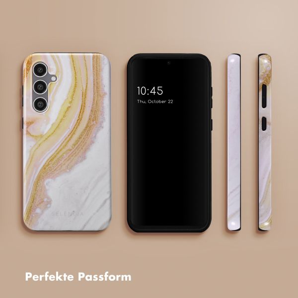 Selencia Vivid Back Cover Samsung Galaxy S23 FE - Chic Marble Gold