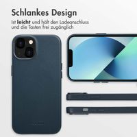 Accezz MagSafe Leather Backcover Apple iPhone 13 - Nightfall Blue