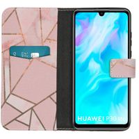 imoshion Design TPU Klapphülle Huawei P30 Lite - Pink Graphic