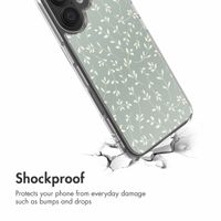 imoshion Design Hülle Apple iPhone 16 - Smoke Green Flowers