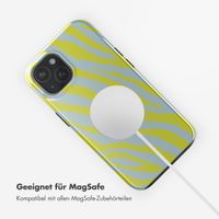 Selencia Vivid Rückabdeckung mit MagSafe Apple iPhone 15 - Zebra Winter Sky Titanium Yellow