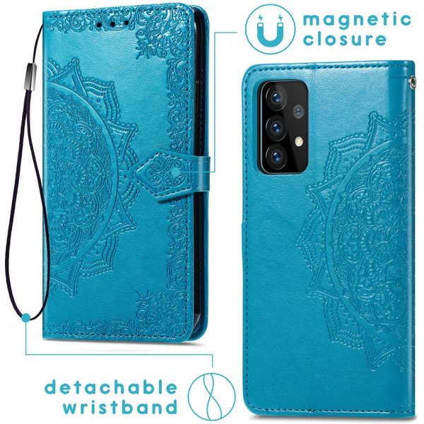 imoshion Mandala Klapphülle Samsung Galaxy A52(s) (5G/4G) - Türkis