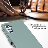 Selencia Echtleder Klapphülle Samsung Galaxy A54 (5G) - Hellblau