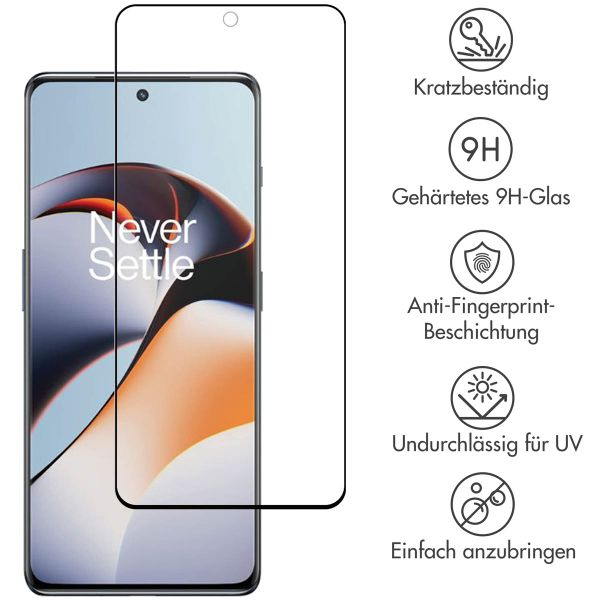 Accezz Full Cover Screen Protector aus gehärtetem Glas OnePlus 12R