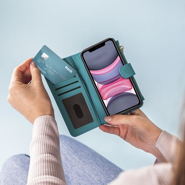 imoshion Luxuriöse Portemonnaie-Klapphülle Samsung Galaxy S21 - Türkis