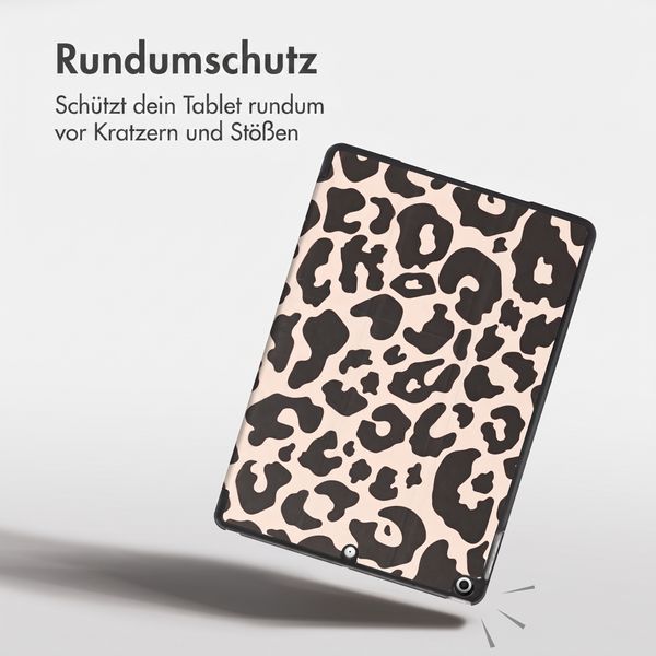 imoshion Design Trifold Klaphülle Apple iPad 9 (2021) 10.2 Zoll / iPad 8 (2020) 10.2 Zoll / iPad 7 (2019) 10.2 Zoll - Leopard