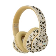 imoshion Special Edition - Kabellose Kinderkopfhörer mit Leopardenmuster LED Light - Dezibelbegrenzer - Mit AUX-kabel - Leopard