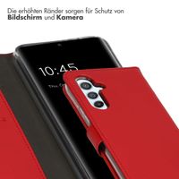 Selencia Echtleder Klapphülle Samsung Galaxy A54 (5G) - Rot
