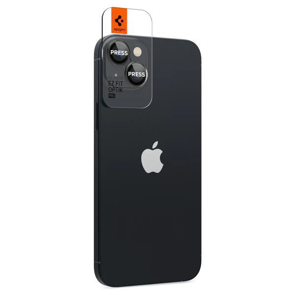 Spigen GLAStR EZ Fit Optik Kameraschutz 2er-Pack für Apple iPhone 14 / 14 Plus - Schwarz