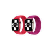 Apple 2 Pack Geflochtenes Solo Loop für Apple Watch | 38/40/41/42 mm - Größe 7 - (PRODUCT)RED/ Magenta