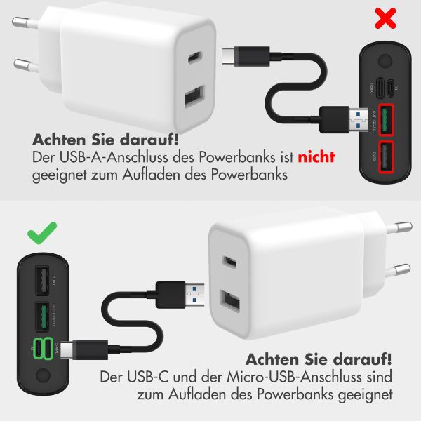 imoshion Powerbank - 20.000 mAh - Schnelles Aufladen und Power Delivery - Blau