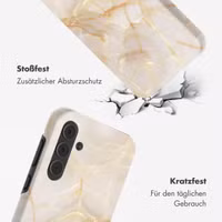 Selencia Vivid Back Cover Samsung Galaxy A55 - Golden Beige Marble
