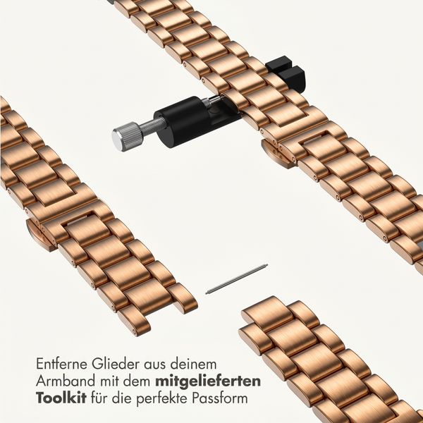 Selencia Slim Stahlgliederarmband für Apple Watch | 38/40/41/42 mm - Rosé gold
