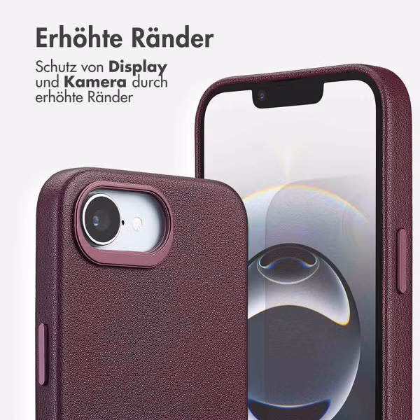 Accezz MagSafe Leather Backcover Apple iPhone 16e - Heath Purple