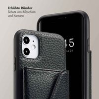 Selencia Sera Kordel-Hulle mit Kartenhalter-Umschlag für das iPhone 11 - Schwarz