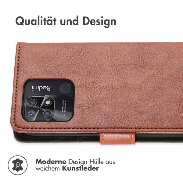 imoshion Luxuriöse Klapphülle für das Xiaomi Redmi 10C - Braun