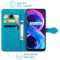 imoshion Mandala Klapphülle für das Realme 8 (Pro) - Türkis