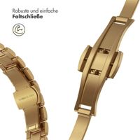 Selencia Slim Stahlgliederarmband für das  Apple Watch Series 1 t/m 9 / SE (38/40/41 mm) | Series 10 / 11 (42 mm) - Gold