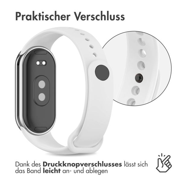 imoshion Silikon Sportarmband für Xiaomi Smart Band 8 / 9 - Weiß