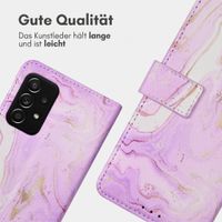 imoshion Design Klapphülle Samsung Galaxy A52(s) (5G/4G) - Purple Marble