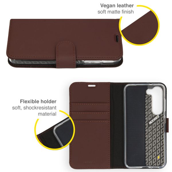 Accezz Wallet TPU Klapphülle Samsung Galaxy S23 Plus - Braun