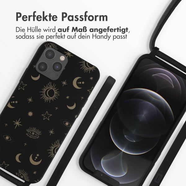 imoshion SilikonHülle design mit Band Apple iPhone 12 (Pro) - Sky Black