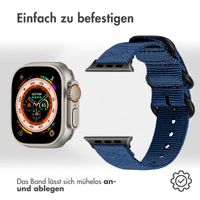 imoshion Nylonarmband für das Apple Watch Series 1-10 / SE / Ultra (2) - 42/44/45/46/49 mm - Dunkelblau