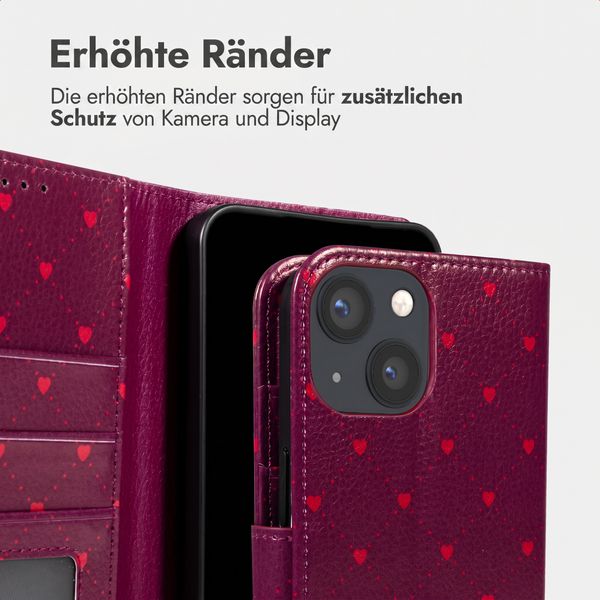 imoshion Design Klapphülle Apple iPhone 14 - Crush Check Coral Dust