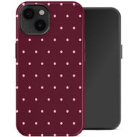 Selencia Vivid Rückabdeckung mit MagSafe Apple iPhone 14 - Happy Dots Burgundy