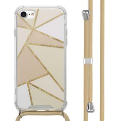 imoshion Design Hülle mit Band Apple iPhone SE (2022 / 2020) / 8 / 7 - Beige Graphic