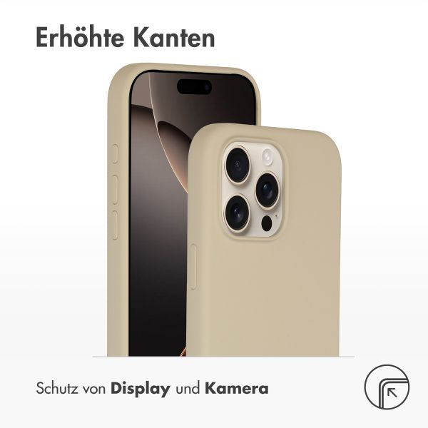 Accezz Liquid Silikoncase mit MagSafe für das Apple iPhone 16 Pro Max - Stone