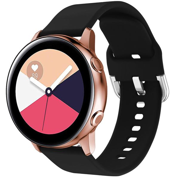 imoshion Silikonband für die Samsung Galaxy Watch 40/42mm / Active 2 42/44mm - Schwarz