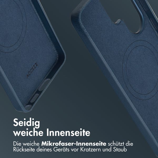 Accezz MagSafe Leather Backcover Samsung Galaxy S26 Ultra - Nightfall Blue