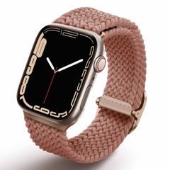 Uniq Aspen Geflochtenes Armband für die Apple Watch Series 1 bis 9 / SE (38/40/41 mm) | Series 10 (42 mm) - Grapefruit Pink