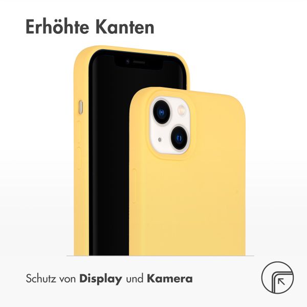 Accezz Liquid Silikoncase mit MagSafe für das Apple iPhone 14 Plus - Gelb