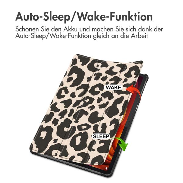 imoshion Design Trifold Klaphülle Lenovo Tab K11 Plus - Leopard