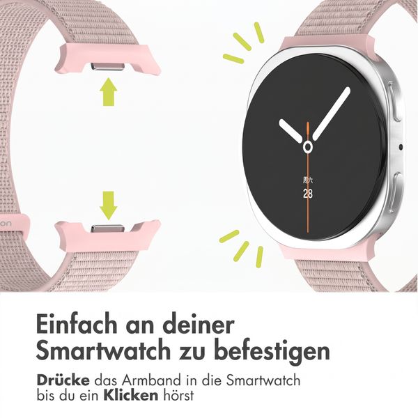imoshion Nylonarmband für Samsung Galaxy Watch 9 (40/44mm) / Watch 8 (40/44mm) / Classic (46mm) - Light Pink
