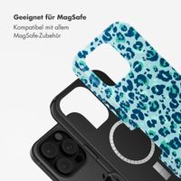 Selencia Vivid Tough Back Cover mit MagSafe für das iPhone 16 Pro - Wild Spots Light Blue