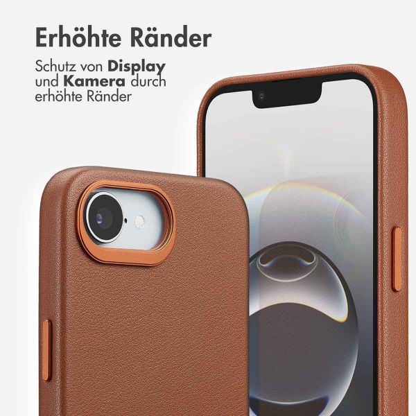 Accezz MagSafe Leather Backcover Apple iPhone 16e - Sienna Brown