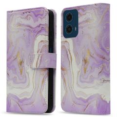 imoshion Design Klapphülle für das Motorola Moto G34 - Purple Marble