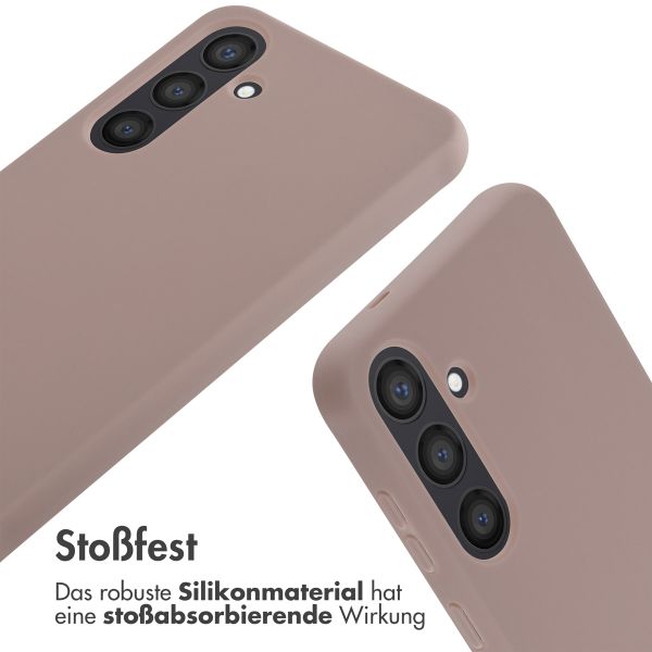 imoshion Silikonhülle mit Band für das Samsung Galaxy S24 Plus - Sand Pink