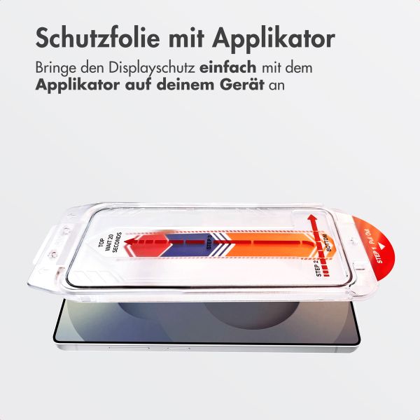 Accezz Gehärteter Glas-Schutz + Applikator Samsung Galaxy S25 Ultra