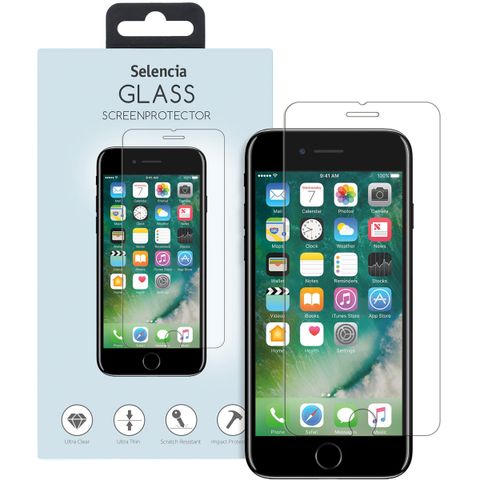 Selencia Displayschutz aus gehärtetem Glas für iPhone 8 / 7 / 6s / 6