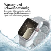 imoshion Geflochtenes Silikonarmband für das  Apple Watch Series 1 t/m 9 / SE (38/40/41 mm) | Series 10 / 11 (42 mm) - Grau