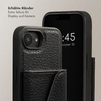 Selencia Sera HandyHülle mit Kordel und Umschlag-Kartenhalter Apple iPhone 17e / 16e - Schwarz